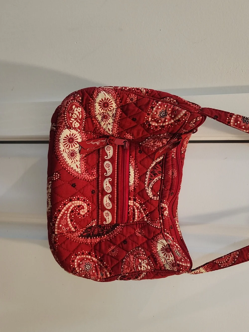 Vera BRADLEY Red Quilted Paisley Shoulder Bag Set Of 3.